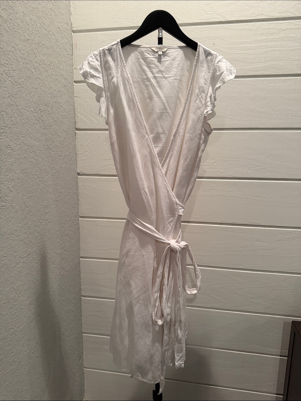 Lucky Brand White Wrap Midi Dress